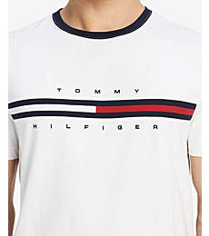 Tommy Hilfiger Men's Short Sleeve Signature Stripe Graphic T-Shirt