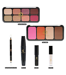 COLOR NYMPH On my way All in One Makeup Beginner Makeup Kit Full Make Set for Women Travel Cosmetic Bag Convenient Trip Set Included Eyeshadow Palette, Waterproof Mascara