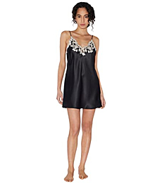 La Perla, Maison Silk Slip Dress with Frastaglio, S, Black