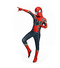 lkjhgf Kids Superhero Suits Halloween Cosplay Costumes 3D Style (Iron SPD, Large)