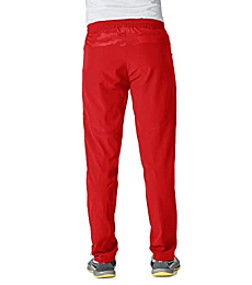 MAGCOMSEN Quick Dry Hiking Pants Men Lightweight Mens Jogger Pants Travel Pants Workout Pants Zipper Pockets Sweatpants for Men Tomato Red