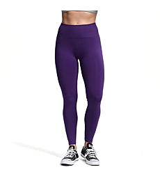 Aoxjox Seamless Scrunch Legging for Women Asset Tummy Control Workout Gym Fitness Sport Active Yoga Pants (Petunia Purple, Medium)