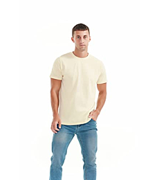 KLIEGOU Men's T-Shirts - Premium Cotton Crew Neck Tees 2168 Beige XL