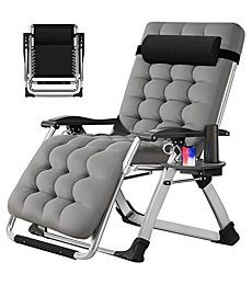Slsy Zero Gravity Chair, Reclining Lounge Chair with Removable Tray for Indoor and Outdoor, Ergonomic Patio Recliner Folding Reclining Chair