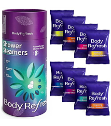 BodyRefresh Shower Steamers Aromatherapy - 8 Pack Shower Bombs with Essential Oils. Self Care Birthday Gifts for Women, Gifts for Women Men Mom, Valentines Day Gifts for Her Him
