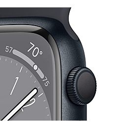 Apple Watch Series 8 GPS 45mm Midnight Aluminium Case with Midnight Sport Band - S/M