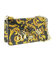 Versace Sketch Couture Crossbody Bag in Black & Gold