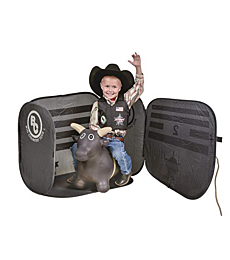 Big Country Toys Lil Bucker® & PBR Chute Combo - Kids Hopper Toy - Bull Riding Toy with Bull Rope - Rodeo Toys - PBR Bouncy Bull - PBR Bucking Chute