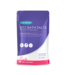 Lansinoh Sitz Bath Salts Postpartum Essentials, With Soothing and Calming Ingredients Including Lavender Oil, Frankincense and Aloe Vera, 10 Ounce