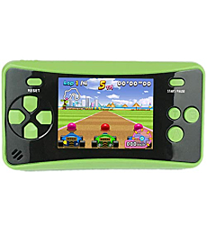 HigoKids Handheld Game for Kids Portable Retro Video Game Player Built-in 182 Classic Games 2.5 inches LCD Screen Family Recreation Arcade Gaming System Birthday Present for Children-Green