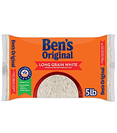 BEN'S ORIGINAL Enriched Long Grain White Rice, Parboiled Rice, 5 lb Bag