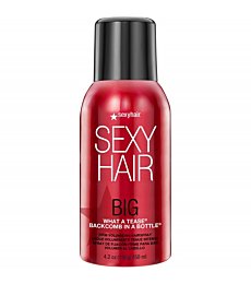 SexyHair Big What A Tease Backcomb in a Bottle Firm Volumizing Hairspray, 4.2 Oz | Up to 72 Hour Humidity Resistance | All Hair Types