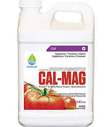 Botanicare HGC732120 Cal-Mag Plus, A Calcium, Magnesium, And Iron Plant Supplement, Corrects Common Plant Deficiencies, Add To Water Or Use As A Spray, 2-0-0 NPK, 2.5 Gallon