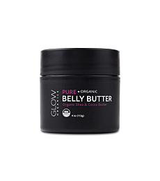 Glow Organics 100% Organic Belly Butter, Prevents Stretch Marks and Firms Skin