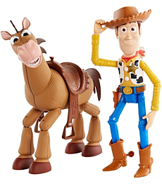 Disney Pixar Toy Story 4 Woody and Bullseye 2-Character Pack, Movie-inspired Relative-Scale for Storytelling Play [Amazon Exclusive]
