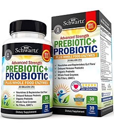 Probiotic with Whole Food Enzymes for Adults Women & Men - Probiotics Lactobacillus Acidophilus - Digestive Health Capsules Shelf Stable Supplement - Non-GMO Gluten & Dairy Free - 30ct