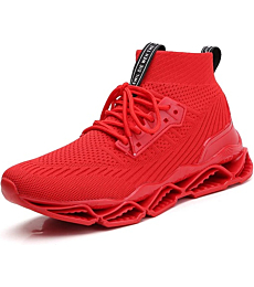 Sneakers for Men Running Shoes Athletic Tennis Walking Shoes Fashion Sneaker mesh Breathable red Size 11