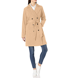 Amazon Essentials Women's Relaxed-Fit Water-Resistant Trench Coat, Taupe, Medium
