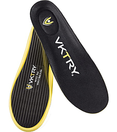 VKTRY Performance Insoles - Gold VKs - Carbon Fiber Shock Absorbing Sport Shoe Insoles for Pro Running, Basketball, Athletics - Improved Explosiveness, Injury Protection and Recovery