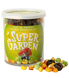 Super Garden Freeze Dried Vegetable Mix - Healthy Vegan Snack - 100% Pure and Natural - No Added Sugar, no Artificial additives and no preservatives - Gluten Free (1.20oz)