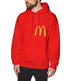 Daisyly Mens McDonalds Logo Sweatshirt Hoodie for Men Pullover Men's Hoodies Long Sleeve Black Sweatshirts Clothes