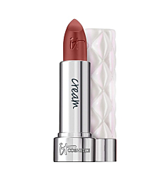 IT Cosmetics Pillow Lips Lipstick, Serene - Terracotta Brown with a Cream Finish - High-Pigment Color & Lip-Plumping Effect - With Collagen, Beeswax & Shea Butter - 0.13 oz