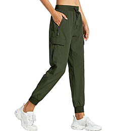 Libin Women's Cargo Joggers Lightweight Quick Dry Hiking Pants Athletic Workout Lounge Casual Outdoor