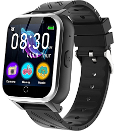 BAUISAN Smart Watch for Kids - Children Smart Watch Touch Screen with Games Video Dual Cameras Alarms Music Player Calculator Calendar Boys Girls Toys Birthday Gifts for 4-12 Years (Purple)