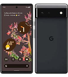 Google Pixel 6 – 5G Android Phone - Unlocked Smartphone with Wide and Ultrawide Lens - 128GB - Stormy Black