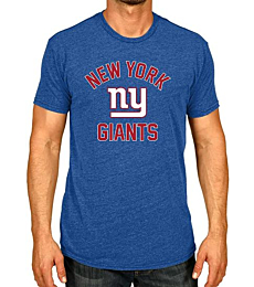 Team Fan Apparel NFL Gameday Adult Pro Football T-Shirt, Lightweight Tagless Semi-Fitted Football T-Shirt (New York Giants - Blue, Adult Medium)