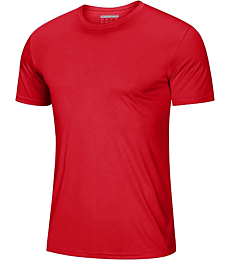 Athletic T-Shirts for Men Soccer Shirts Quick Dry Top Tee Rash Guards Running Shirt Dry Fit Lightweight Sun Shirts Gym Active T-Shirt
