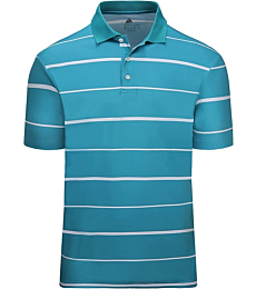 IGEEKWELL Polo Shirts for Men Short Sleeve Golf Tennis T-Shirt Moisture Wicking Printed Shirts Blue