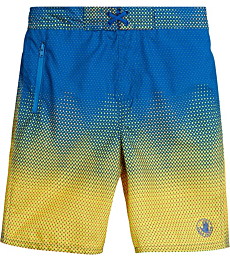 Body Glove Boys' Board Shorts - UPF 50+ Quick Dry Bathing Suit (Size: 4-18), Size 4, Navy/Orange Ombre