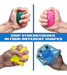 Hand Grip Strength Trainer,Finger Exerciser - Stress Relief Balls for Adults and Kids,Squeeze Balls - Finger Wrist Muscles Arthritis Training Grip Exerciser Strengthening