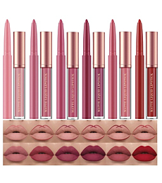 Save Up to 22% On a 12Pcs Matte Liquid Lipstick Plus Lip Liner Pens Set, One Step Lips Makeup