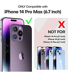 TAURI [5 in 1] 1X Clear Case [Not-Yellowing] with 2X Tempered Glass Screen Protector + 2X Camera Lens Protector, [Military-Grade Drop Protection] Slim Phone Case 6.7 Inch - for iPhone 14 Pro Max Case 