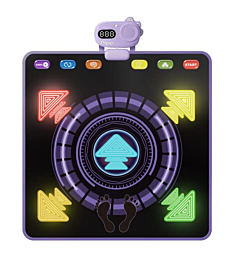 Joyjoz Dance Mat, Arcade Style Light-up Dance Pad with Portable Wireless Player, Dance Toy with 4 Game Modes, Best Birthday Xmas Gifts for 6 7 8 9 10 11 12 Years Old 33.5"X33.5" (Arcade Style)