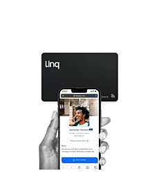 Linq Digital Business Card - Smart NFC Contact and Networking Card (Matte Black)