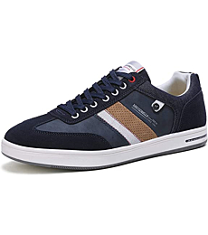AX BOXING Mens Casual Shoes Fashion Sneakers Breathable Comfort Walking Shoes for Male(Navy Blue, Numeric_10_Point_5)