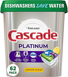 Cascade Platinum Dishwasher Pods - Lemon scent, 62 count