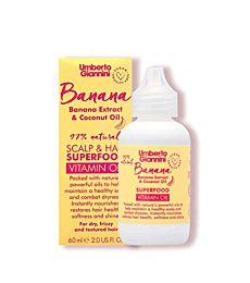 Umberto Giannini Banana Butter Nourishing Superfood Scalp & Hair Oil, Vegan & Cruelty Free Moisturising Formula for Dry, Textured or Frizzy Hair, 250 ml