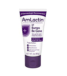 AmLactin KP Bumps Be Gone Hydrating Cream, Moisturizing Cream For Rough and Bumpy Dry Skin, 3 Oz Tube