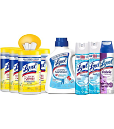 Lysol Disinfection & Laundry Bundle - wipes, sanitizer, sprays