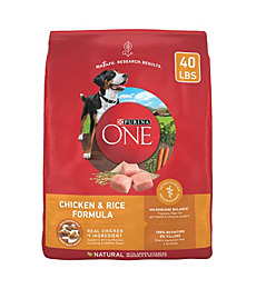 Purina ONE Chicken and Rice Formula Dry Dog Food - 40 lb. Bag