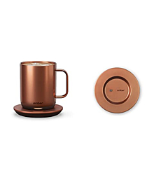 Ember Temperature Control Smart Mug 2, 14 oz + Charging Coaster Bundle, Copper