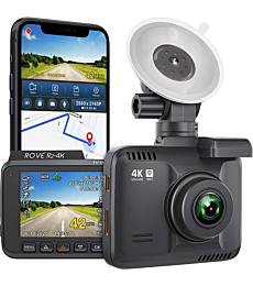 Rove R2-4K Dash Cam Built in WiFi GPS Car Dashboard Camera Recorder with UHD 2160P, 2.4" LCD, 150° Wide Angle, WDR, Night Vision