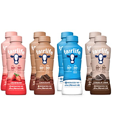 Fairlife 2% Ultra-Filtered Milk Assorted Variety Pack - 14oz - High 23g Protein (8 Pack) In Sanisco Box