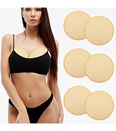 Panitay 6 Pcs Cotton Castor Oil Breast Pads Reusable Washable Castor Oil Breast Pads Less Mess Comfortable Soft Nursing Pads with Carry Bag for Breast, Castor Oil Not Included, Fit C to D Cups