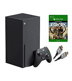 2022 Newest Microsoft Xbox Series X–Gaming Console System- 1TB SSD Black X Version with Disc Drive Bundle with Far Cry Primal Full Game and MTC HDMI Cable