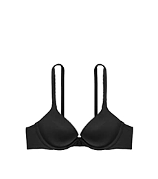Victoria's Secret Everyday Comfort Push Up Bra, Moderate Coverage, Padded, Plunge Neckline, Bras for Women, Body by Victoria Collection, Black (32B)